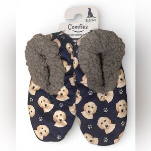 Goldendoodle dog Print Slippers - One Size fits Most NWT